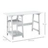 Computer Writing Desk w/ Shelf PC Workstation for Home Office White