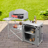 Camping Table Kitchen Unit Folding Storage Outdoor Cook Station W/ Bag