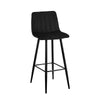 2pcs Dining Chairs Barstools Set Velvet Cushion Padded Metal Legs Kitchen Chair