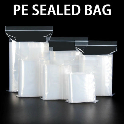 GRIP SEAL ZIP LOCK BAGS Self Resealable Clear Polythene Poly Plastic UK Stock