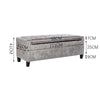 Glitter Grey Storage Ottoman Stool Bench Upholstered Chair Box Chest Side Seat