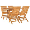 5 Piece Garden Dining Set Solid Wood Teak F4F4