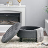 Round Chesterfield Deep Buttoned Pouffe Storage Ottoman Coffee Table Footstool