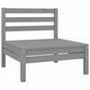 9 Piece Garden Set Grey Solid Pinewood A9T9