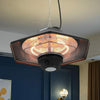Hexagon Ceiling Hanging Electric Patio Heater 2000W Halogen Warmer W/ LED Lights