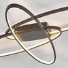 Dimmable LED Ceiling Light Modern Home 3-Ring Pendant Lamp With Remote Control