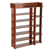 7 Tiers L123S Large Shoe Storage Cabinet Wooden Boot Stand Racks Storage Stand