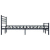 Bed Frame Metal 120x200 cm to 200x200cm in Black & White