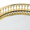 Vintage Golden Round Mirror Glass Candle Tray Plate Vanity Table Perfume Display