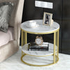 Large Round Marble Coffee Table Raised Sofa Side Table Magazine Reading Table