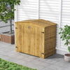 Outdoor Wooden Storage Shed Tool Fir Wood Cabinet w/Double Doors for Garden Yard