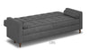 Velvet Sofa Bed 3 Seater Wooden Legs With Built in Storage Sofabed