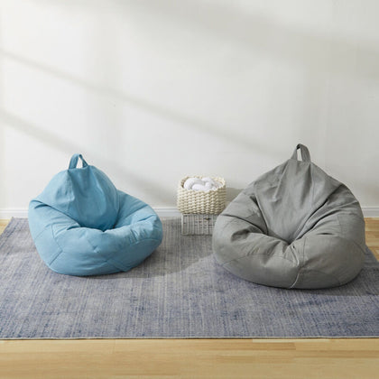 Adult Kids Bean Bag Chair Sofa Couch Cover Indoor Lazy Lounger No filling 4 Size