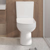 Modern Close Coupled Toilet Bathroom White Ceramic Soft Close Seat WC Pan Home