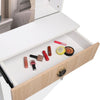 Dressing Table with Drawers, Mirror Stool Set Makeup Desk Vanity Table Bedroom