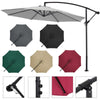 GARDEN PARASOL OUTDOOR HANGING SUN SHADE CANTILEVER BANANA UMBRELLA WITH BASE 3m