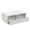 White Modern High Gloss Coffee Table with 4 Drawer Storage Sofa Side End Table