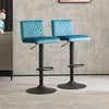 1/2/4x Bar Stools Gas Lift Swivel Velvet Padded Stool Breakfast Club Cafe Chairs