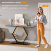 1.2m Large Slim Marble Console Table Entrance Table Double Base Stand View Table