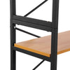 6 Tier Industrial Metal Book Shelf Ladder Shelving Rack Storage Unit Organizer