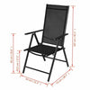 4 Pcs Aluminium Folding Garden Chairs Outdoor Reclining Sun Lounger Furniture