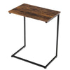 Industrial Laptop Side Table C-Shaped Sofa End Table Snack Table W/Metal Frame