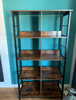 Large Industrial Bookcase Shelving Unit Ladder Shelf Display Storage Rack Rustic