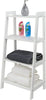 4 Tier Ladder Wooden Shelf Storage Unit Rack Shelving Free Standing Stand