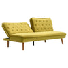 Yellow Sofa Bed 3 Seater Fabric Click Clack Sleeper Sofabed Couch Recliner