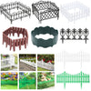 Flexible Plastic Wooden Effect Lawn Border Edge Garden Edging Picket Fencing Set