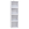 3/4 Cube Bookcase Shelving Unit Storage Book Shelf Wooden for Living Room