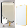 Wall Mounted Mirror Rectangle Bathroom Bedroom Dressing Room Metal Frame Mirror