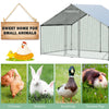 Large Spire-Shaped Chicken Coop Galvanized Metal Hen House Ducks Walk-in Pen Run