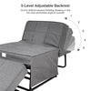 Sofa Bed 4 in 1 Convertible Chair Folding Ottoman Lounger Sleeper Metal Frame UK