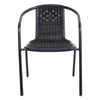 120cm Garden Dining Table Folding/Rattan Bistro Chair for Patio Balcony Backyard