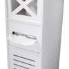 Bathroom Cabinet Drawer Tall Shelving Unit Toilet Storage Cupboard Standing
