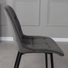 Glass Dining Table and 2 / 4 Grey Chairs Optional Lounge Office Home Furniture