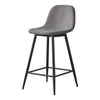 2X Bar Stools Fabric/Faux Leather Pub Chairs Breakfast Kitchen Metal Leg Modern