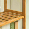 Bamboo Shoe Shelf 4-Tier Rack Bench Storage Organizer Entryway Home Furniture