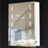 Bathroom LED Mirror Cabinet with Shaver Socket Bluetooth Music Sensor 2 Doors