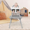 Baby Highchair Convertible Infant High Chair W/5-Point Harness Adjustable Tray