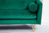 Velvet Sofa Bed Living Room Furniture 2 seater sofa bed with 2 bolister cushions