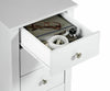 Osaka 3 Drawer Bedside Table - White