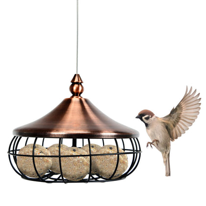 Hanging Wild Bird Feeders Suet Fat Ball Feeder Outdoor Garden Seed Feeding