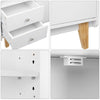 Cupboard White Storage Cabinet Sideboard with 2 Drawers, 2 Shelves and 1 Door