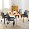 2pcs Faux Leather/Velvet Dining Chairs Soft Padded Metal Legs Restaurant Chair