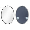 Black Oval Wall Mounted Mirror Bathroom Bedroom Makeup Dressing Mirror Golden UK