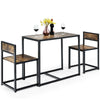 3 Pieces Dining Table & Chair Set Bar Kitchen Breakfast Furniture Space Saving