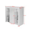 Modern 1 Door Cabinet Large Storage Cupboard Sideboard TV Unit RGB LED Light!