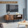 42'' Large TV Stand Industrial Home Entertainment Unit Shelves W/ Side Cabinet